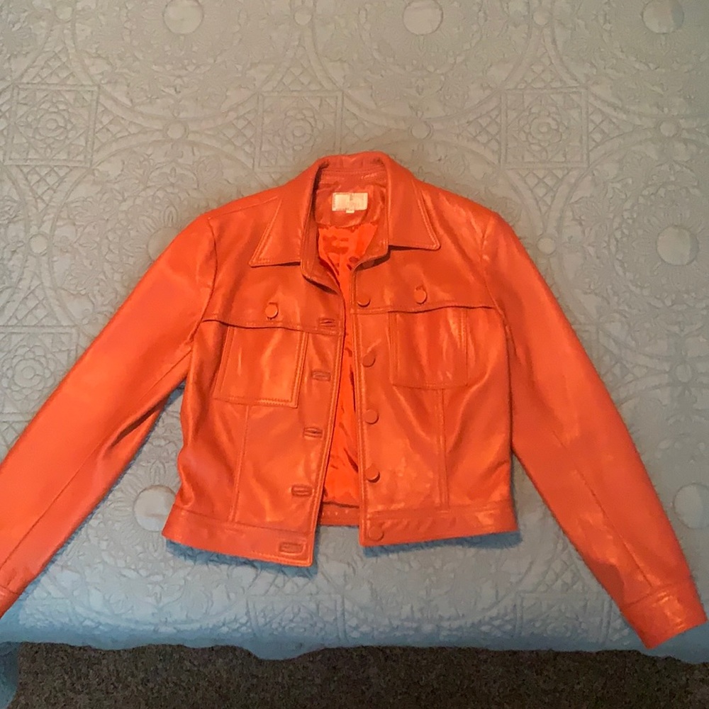 Ladies leather jacket Sz 10